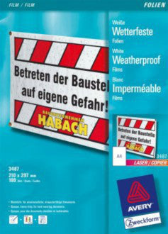 AVERY Zweckform Folie – für Laserdrucker, A4, 100 Blatt
