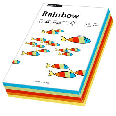 Papyrus Rainbow Farbiges Kopierpapier mehrfarbig – 80 g/m², 100 Blatt