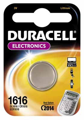 Duracell Knopfzelle CR1616, Lithium, 3 V – 1 Stk.