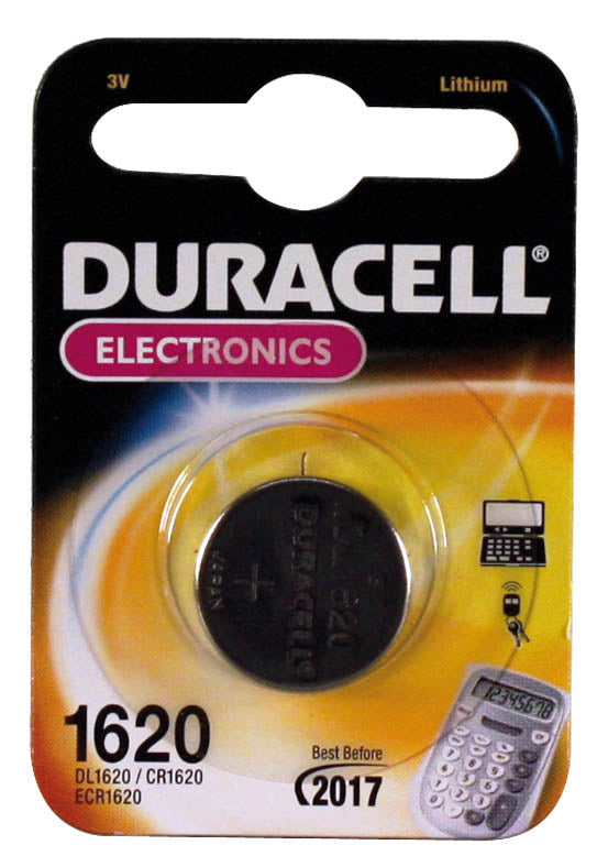 Duracell Knopfzelle CR1620, Lithium, 3 V – 1 Stk.