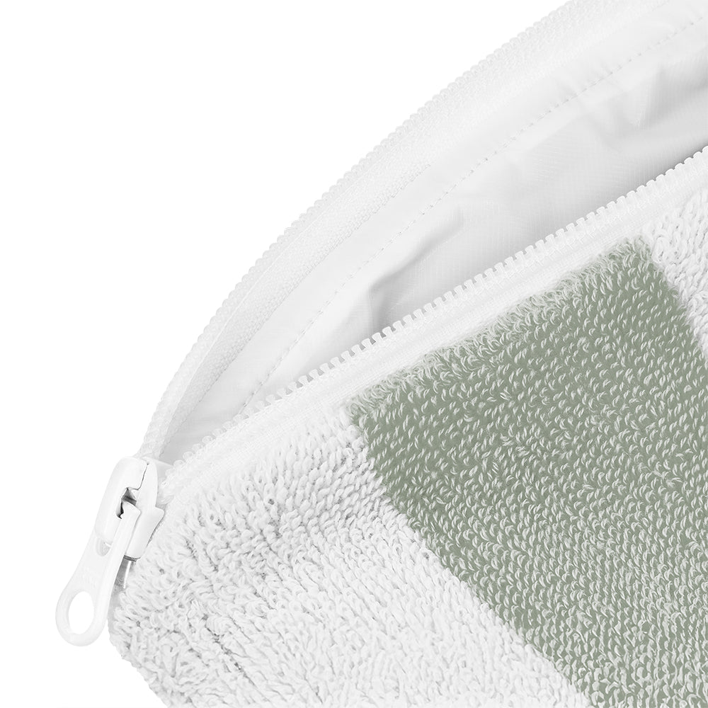 Kolma Stripy Nardo – Etui, graugrün, PVC, 24,5 × 18,5 cm