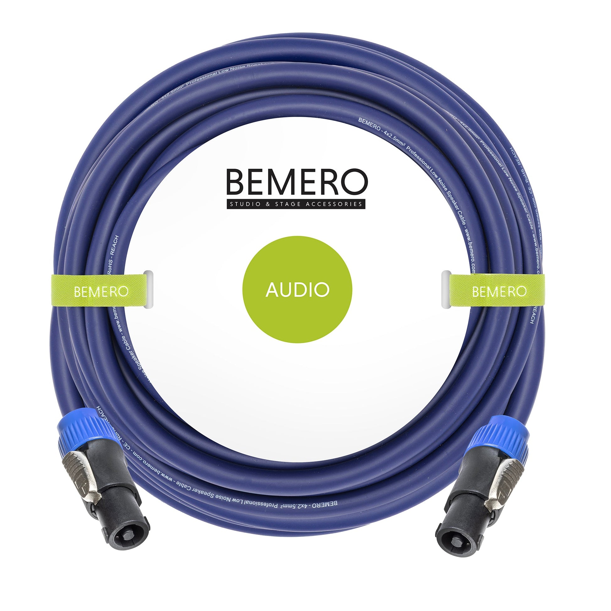 Bemero Speakon-Audiokabel Speakon (NL4) auf Speakon (NL4) – 15 m, 4-polig, schwarz