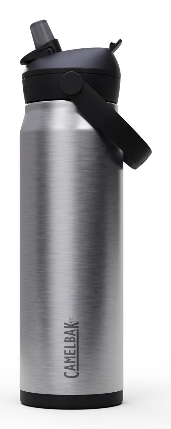 CamelBak Thrive Flip Straw V.I. Isolierflasche 739 ml – doppelwandig, Edelstahl, mit Strohhalm, Silber