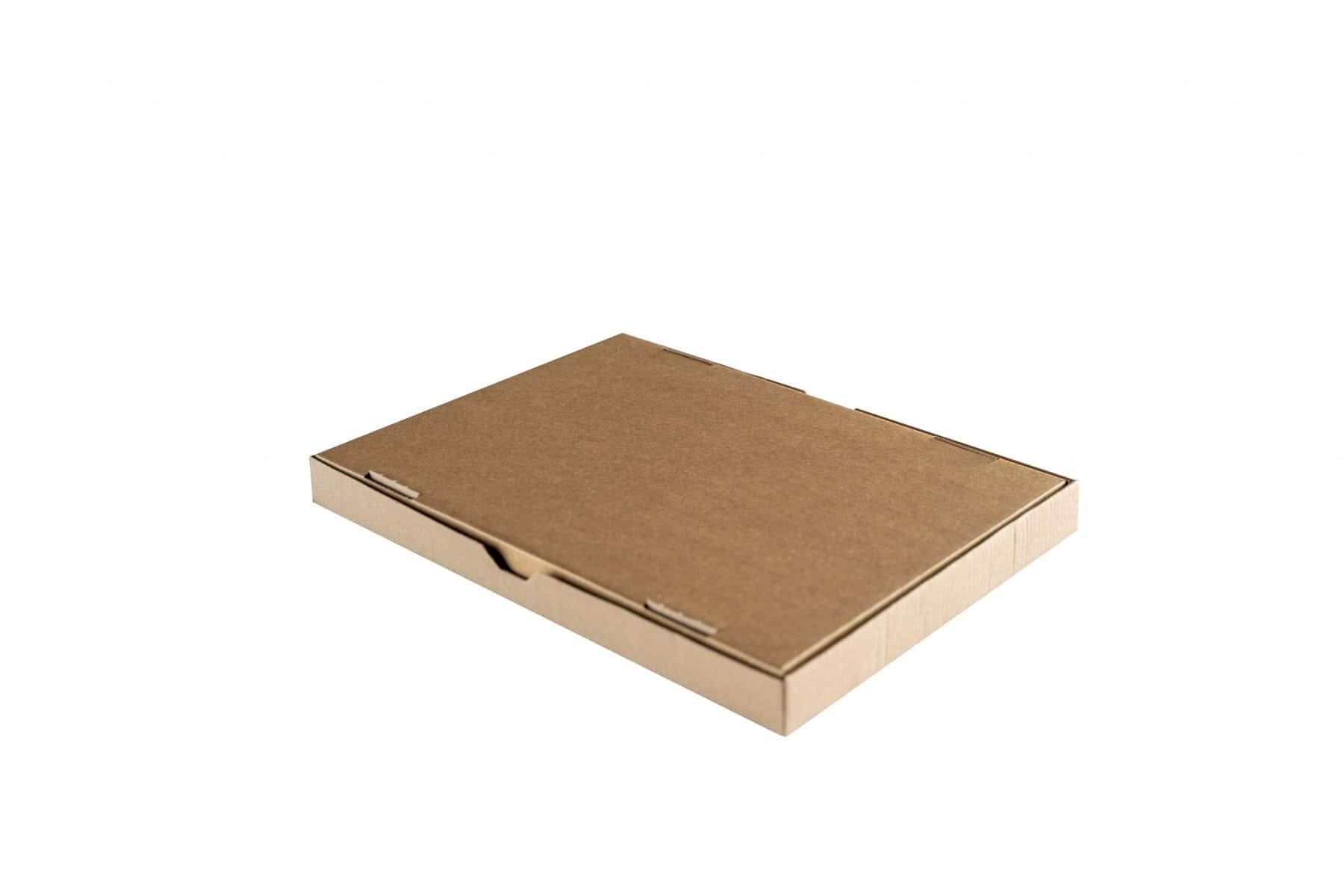 Brieger Stulpschachtel – 301 × 213 × 25 mm, braun, mit Deckel
