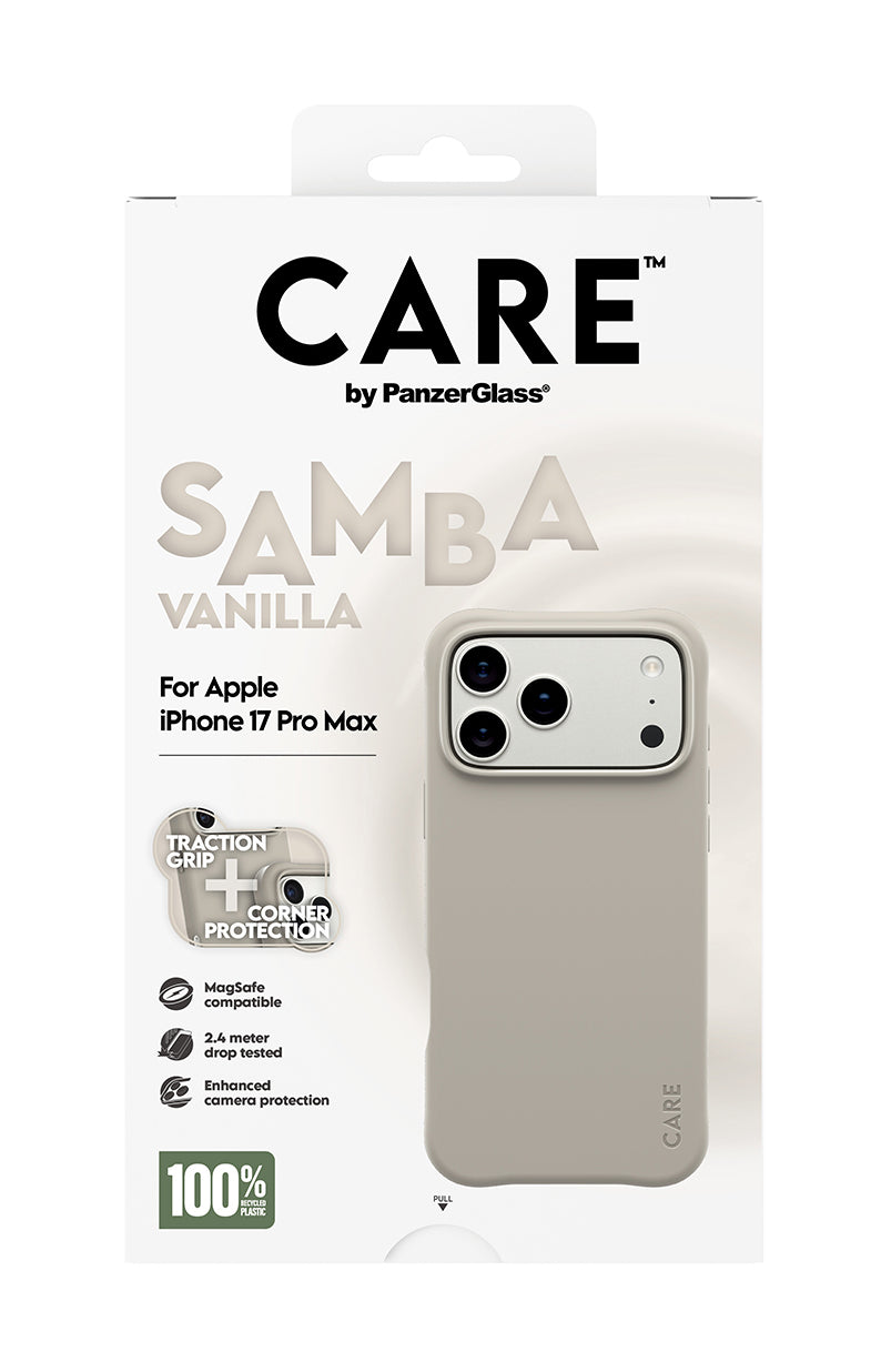 PanzerGlass Backcover CARE Samba – für Apple iPhone 17 Pro Max – beige – TPU, MagSafe-kompatibel
