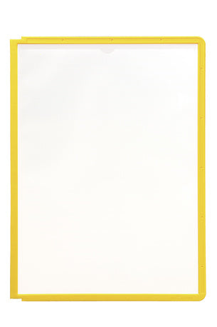 Durable Sherpa Sichttafel A4 – für Sherpa und Vario Sichttafelsysteme, Rahmen gelb, transparent