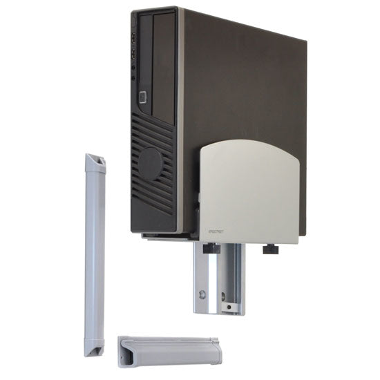 Ergotron LX CPU HOLD MED – Zubehör: CPU-Halter, Medium – für LX SitStand Wandsystem, Silber