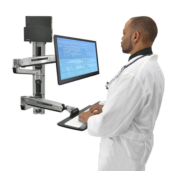 Ergotron LX – Zubehör: CPU-Halter, klein – für LX SitStand Wandsystem, Schwarz