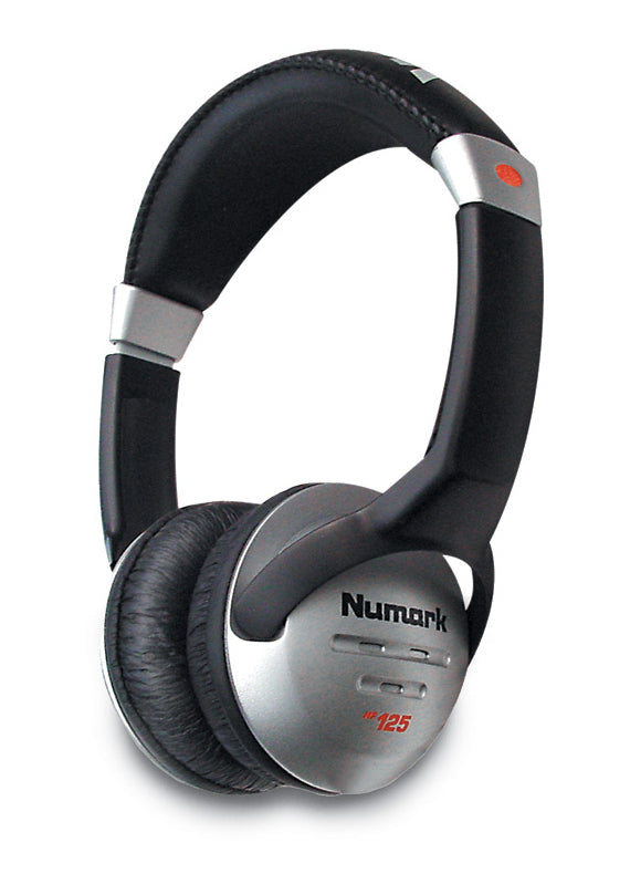 Numark HF125 DJ-Kopfhörer – On-Ear, Kabelgebunden, 3,5 mm Klinke, Schwarz/Silber