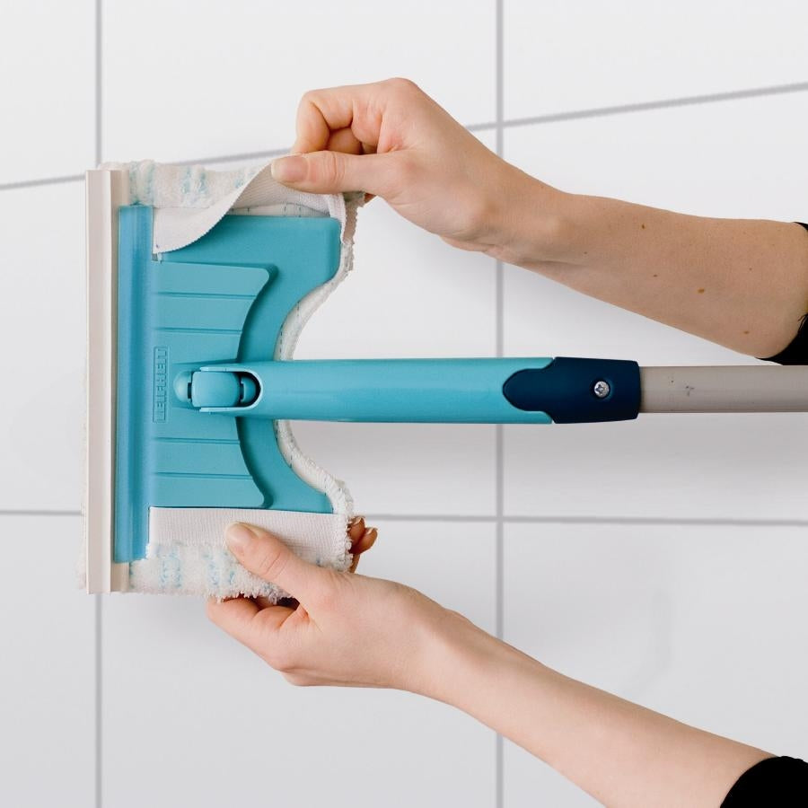 Leifheit Wischbezug Flexipad – Mikrofaser – Weiss – für Leifheit Wannenwischer, Fliesenwischer – 1 Stk.