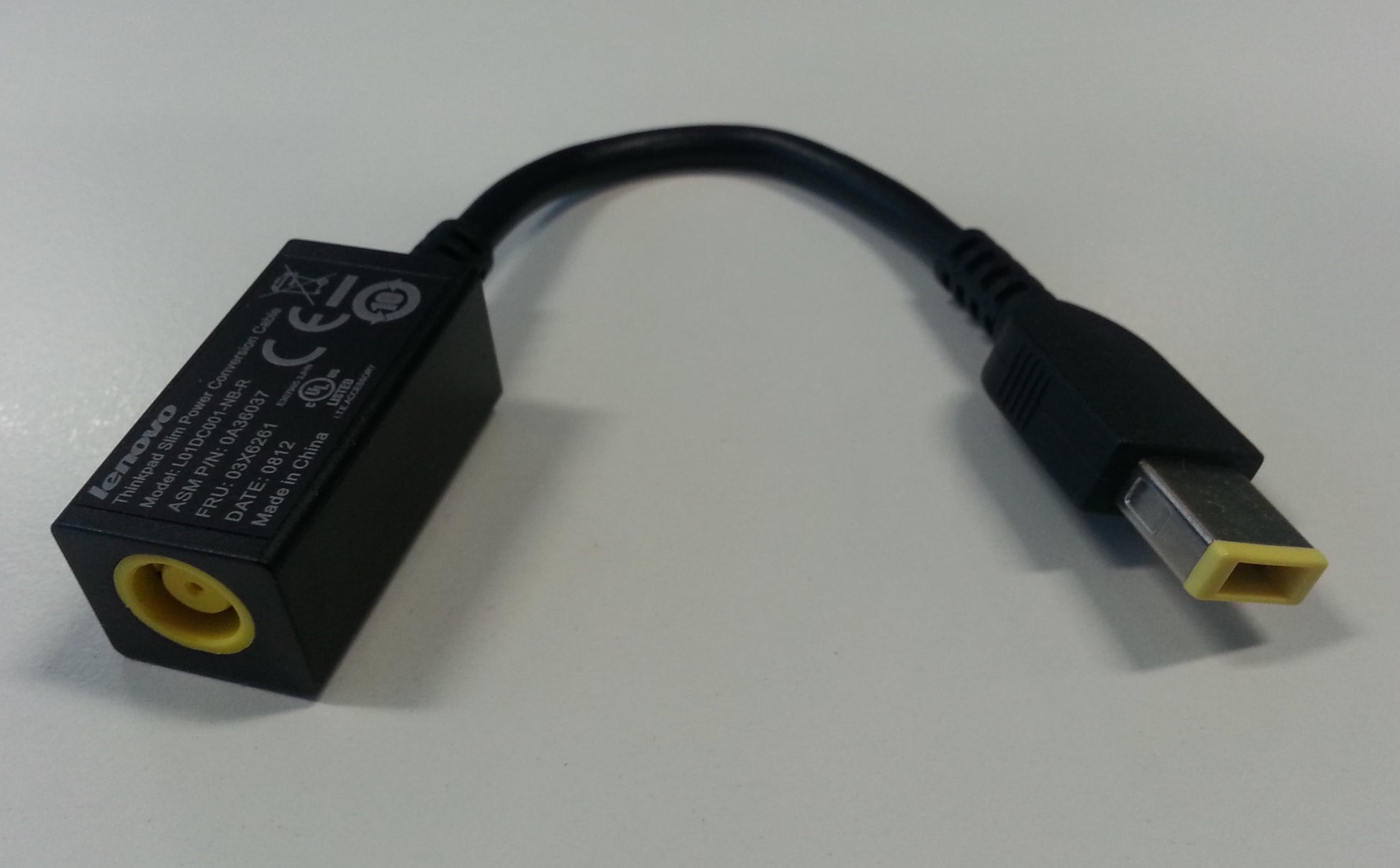 Lenovo Slim Power Conversion Kabel – Adapter, männlich zu weiblich – Schwarz – für X1 Carbon