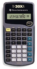 Texas Instruments Wissenschaftlicher Taschenrechner TI-30XA – 10-stellig – Batteriebetrieben – Grau