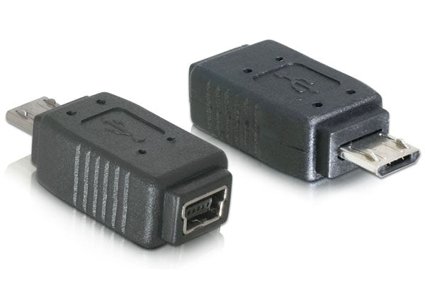 DeLOCK USB-Adapter Mini-USB-B auf Micro-USB-B – USB 2.0 (480 Mbit/s) – Schwarz