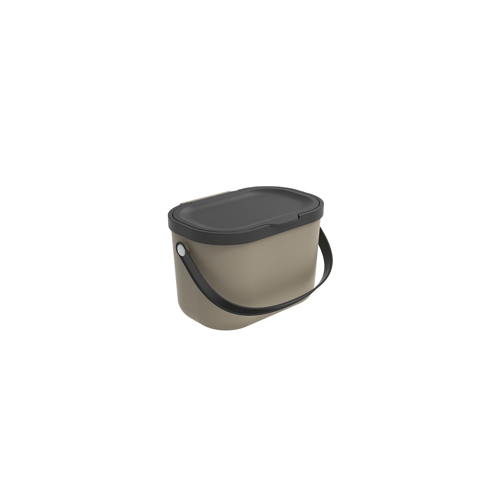 Rotho Komposteimer Albula – 3,2 l – Kunststoff (PP), rechteckig – Beige