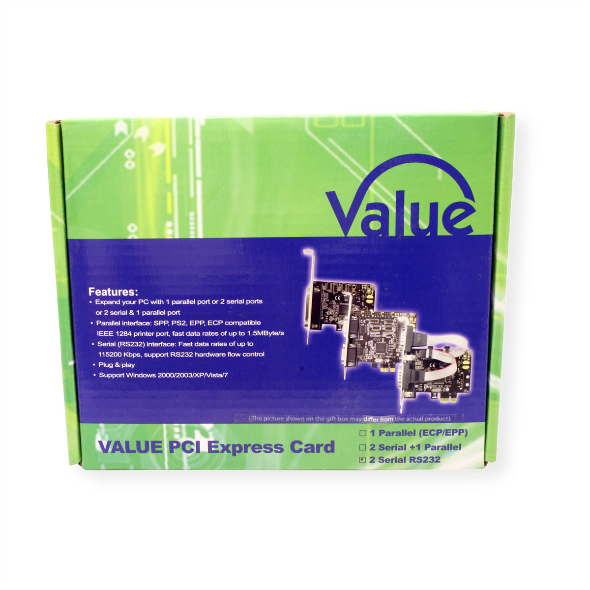 VALUE PCIe Seriell – 2×DB‑9 (RS‑232)