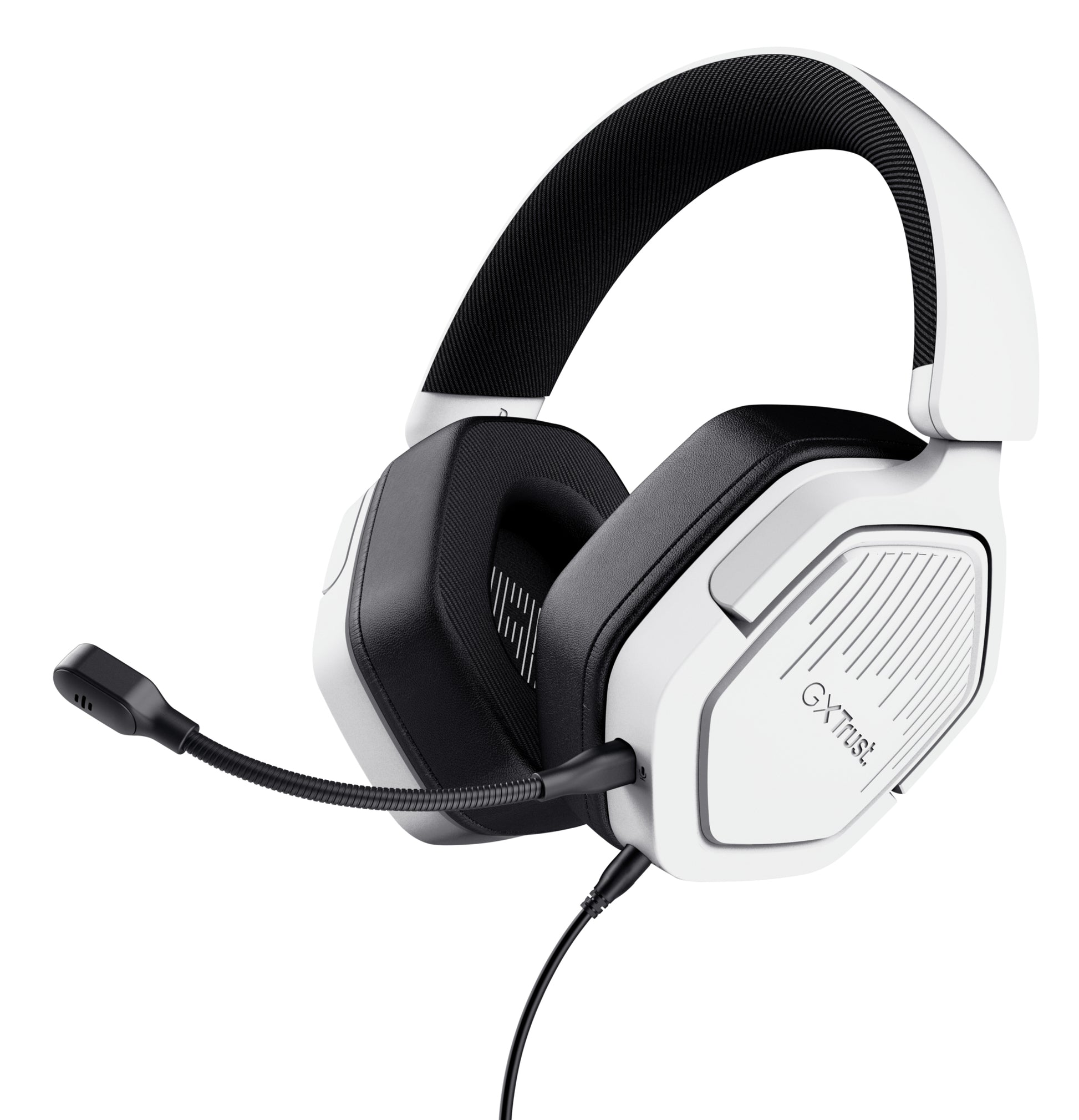 Trust GXT492W Gaming-Headset – Over-Ear, Stereo, Kabelgebunden, 3,5 mm Klinke, für PC, PS4/PS5, Xbox und mehr, Weiss