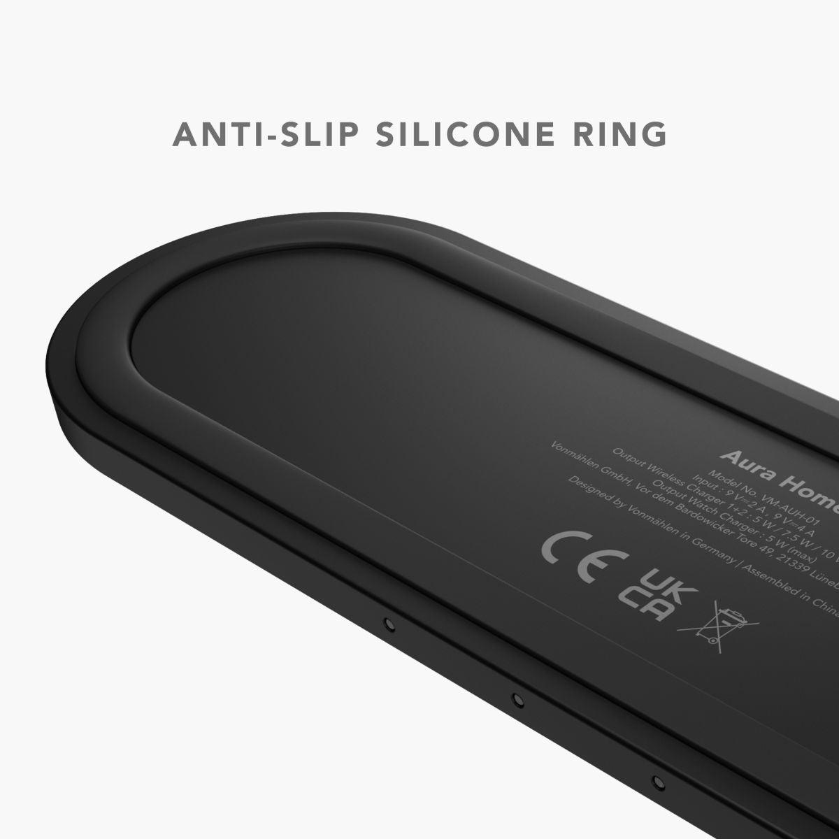 Vonmählen Aura Home Ladegerät – 3× Qi – für Kopfhörer, Smartphone, Smartwatch