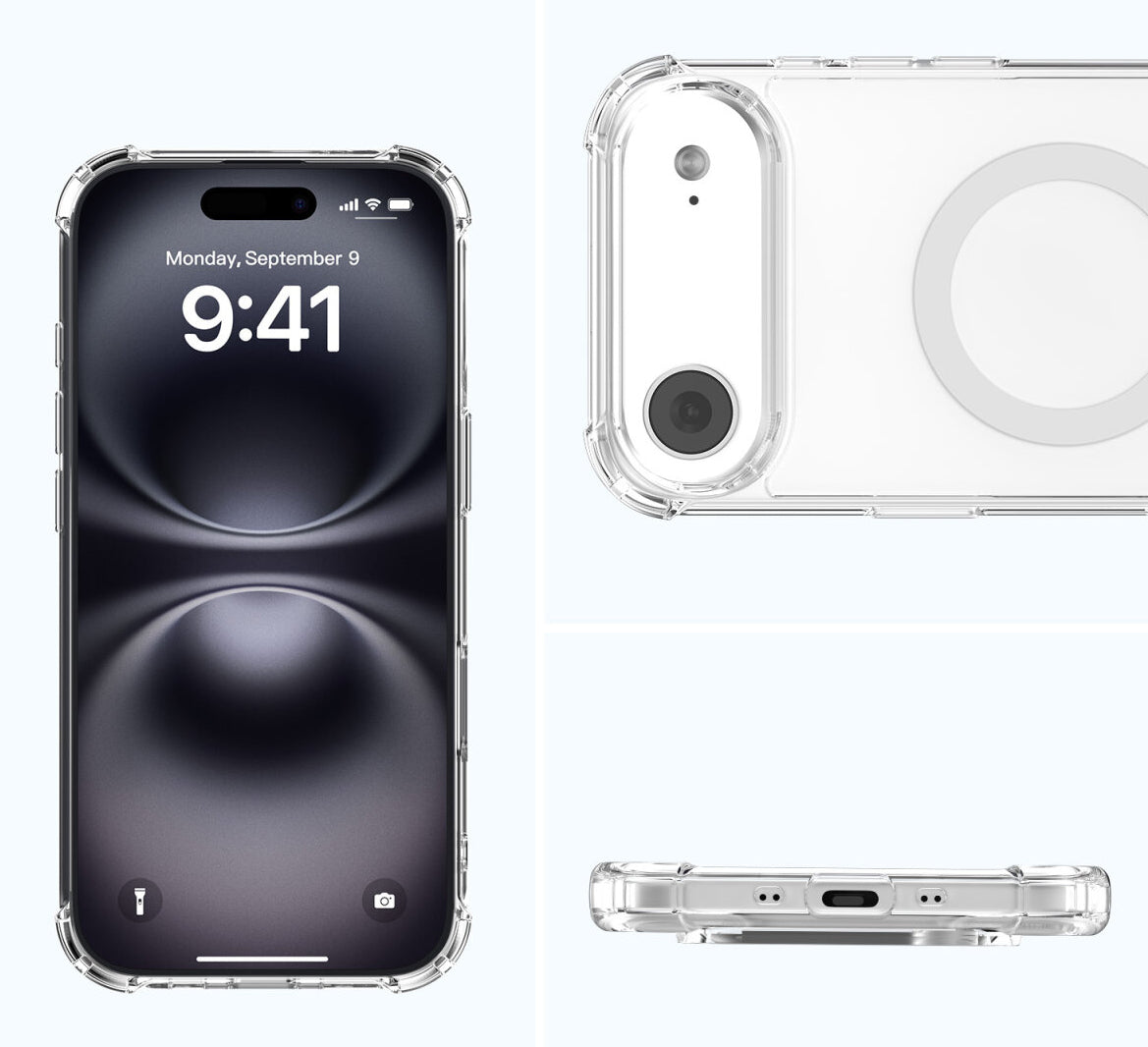 4smarts Ibiza Backcover – für Apple iPhone 17 Air, MagSafe, PC+TPU, Transparent