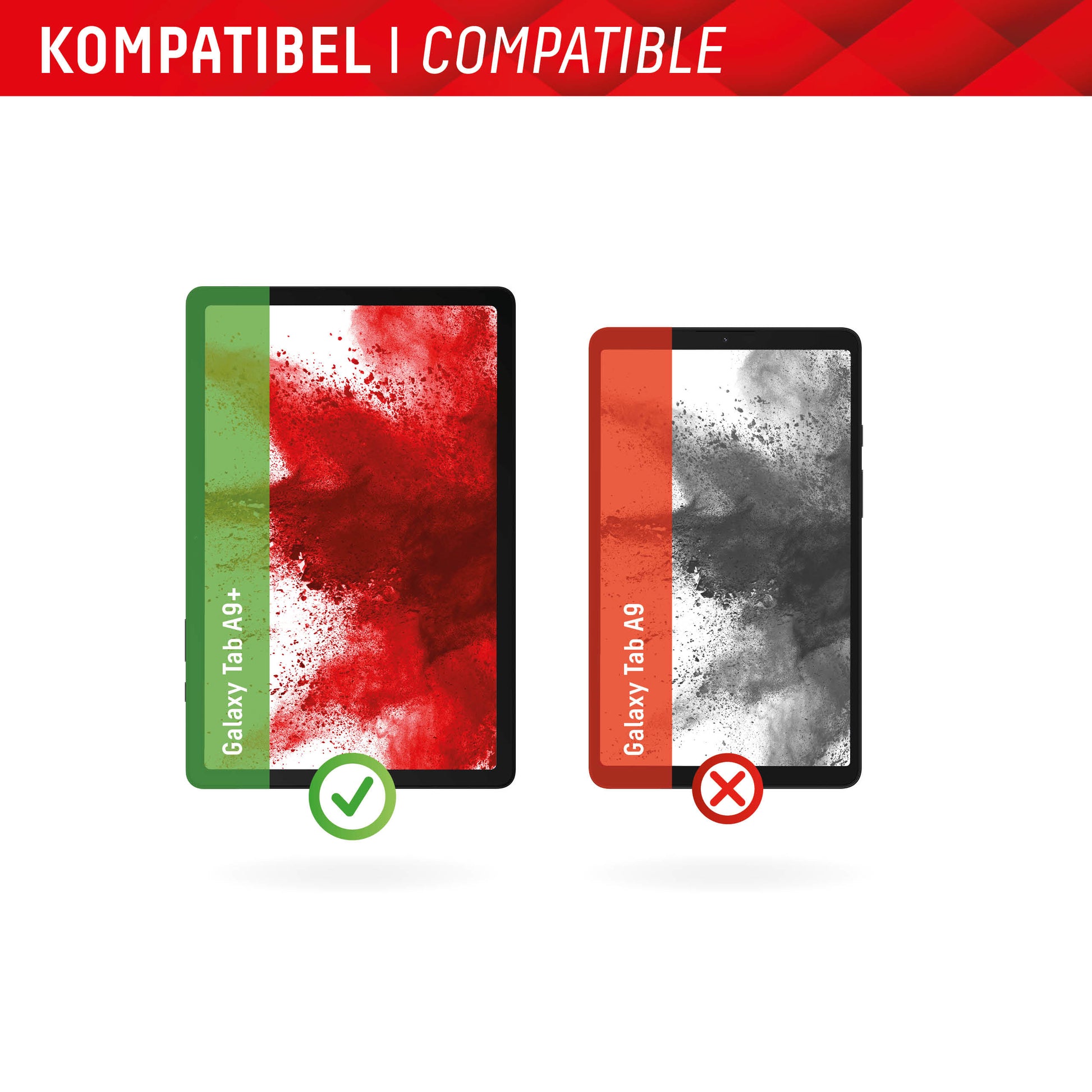 E.V.I. Displayschutzfolie für Samsung Galaxy Tab A9+ 11" – 9H, Anti-Fingerprint