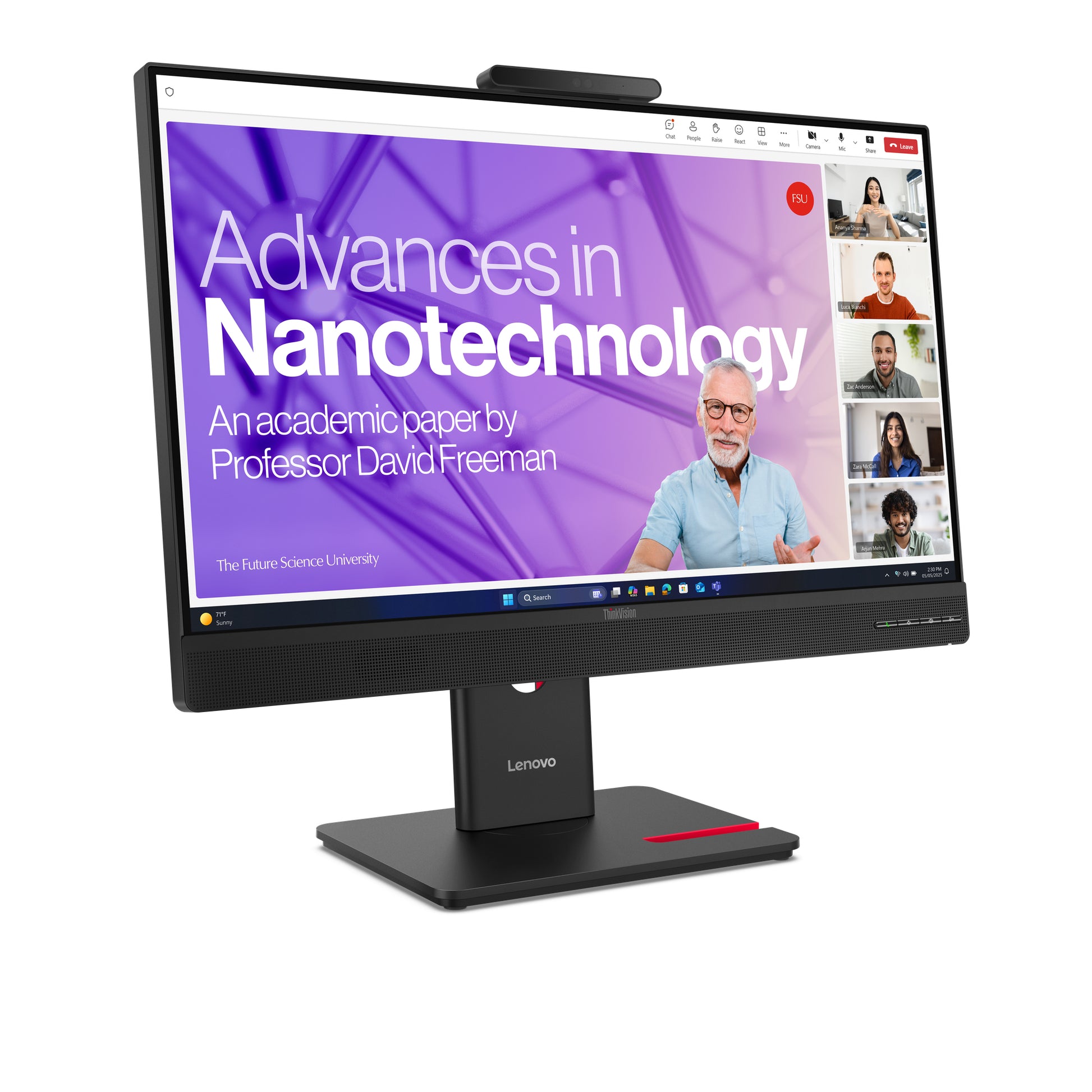 Lenovo ThinkVision T27Qd-4V – Monitor, 27" 2560 × 1440 (WQHD), LCD, Schwarz