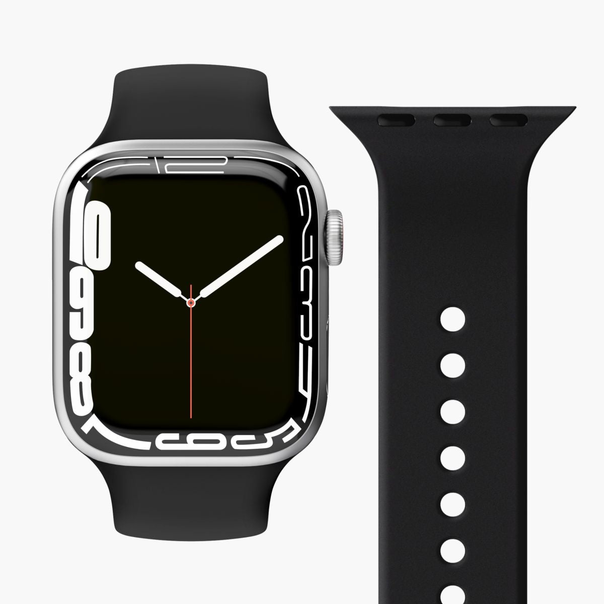 Vonmählen Silicon Loop – Silikon, Schwarz, für Apple Watch 38/40/41 mm