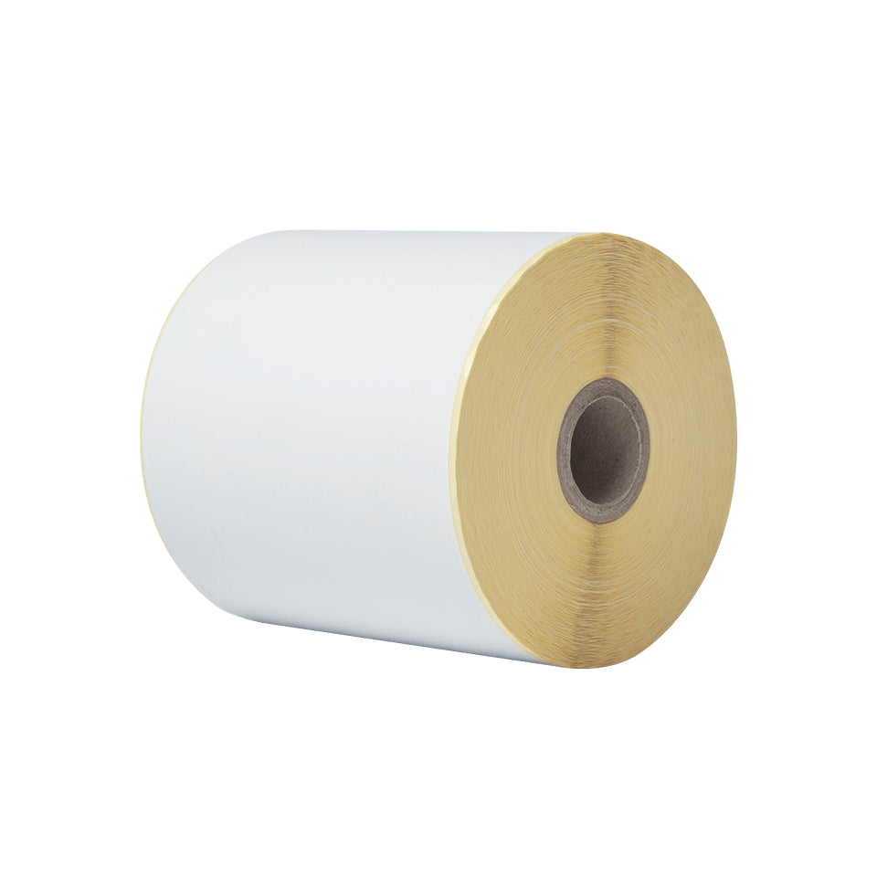 Brother Endlos-Etiketten, 102 mm × 56,4 m, Weiss, Papier, Permanent, für Thermo-Etikettendrucker, 8 Rollen