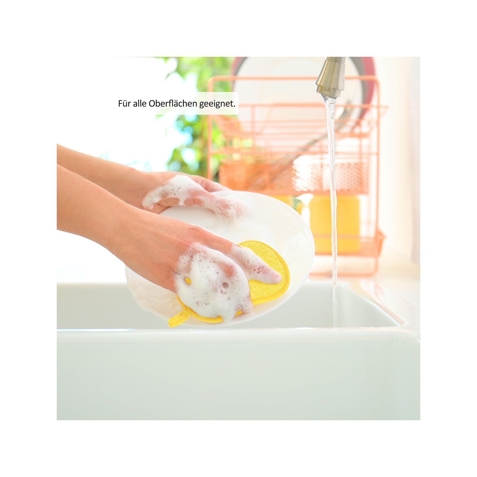 Genius Mikrofaser-Schwamm 2-in-1 – Oval, für Küche, mehrfarbig, 5 Stk.