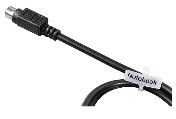 Hama Kabelbinder – 24 mm × 0,10 m, Kunststoff, Weiss, mit Beschriftungsfeld 8 × 24 mm, 25er-Pack