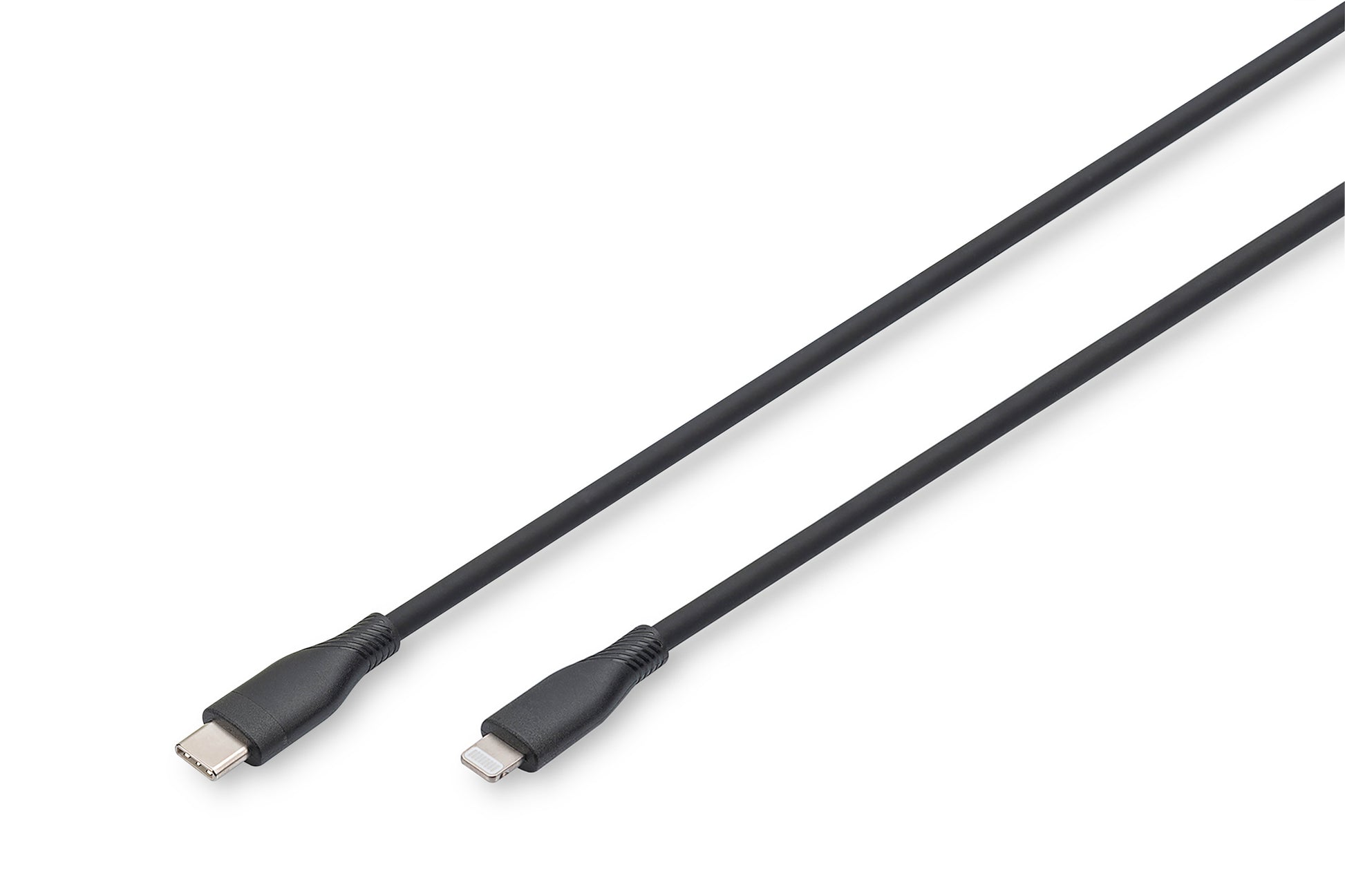 Digitus Lightning auf USB-C Kabel, 2 m, Schwarz, Silikon