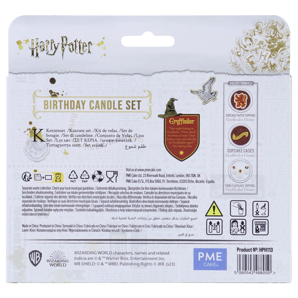 PME Harry Potter Geburtstagskerzen – Grün – 7 cm – Kunststoff – 7 Stk