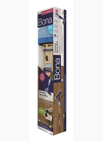 Bona Premium Spray Mop – Sprühwischer – Wischbreite 10,4 cm, Sprühfunktion, Blau