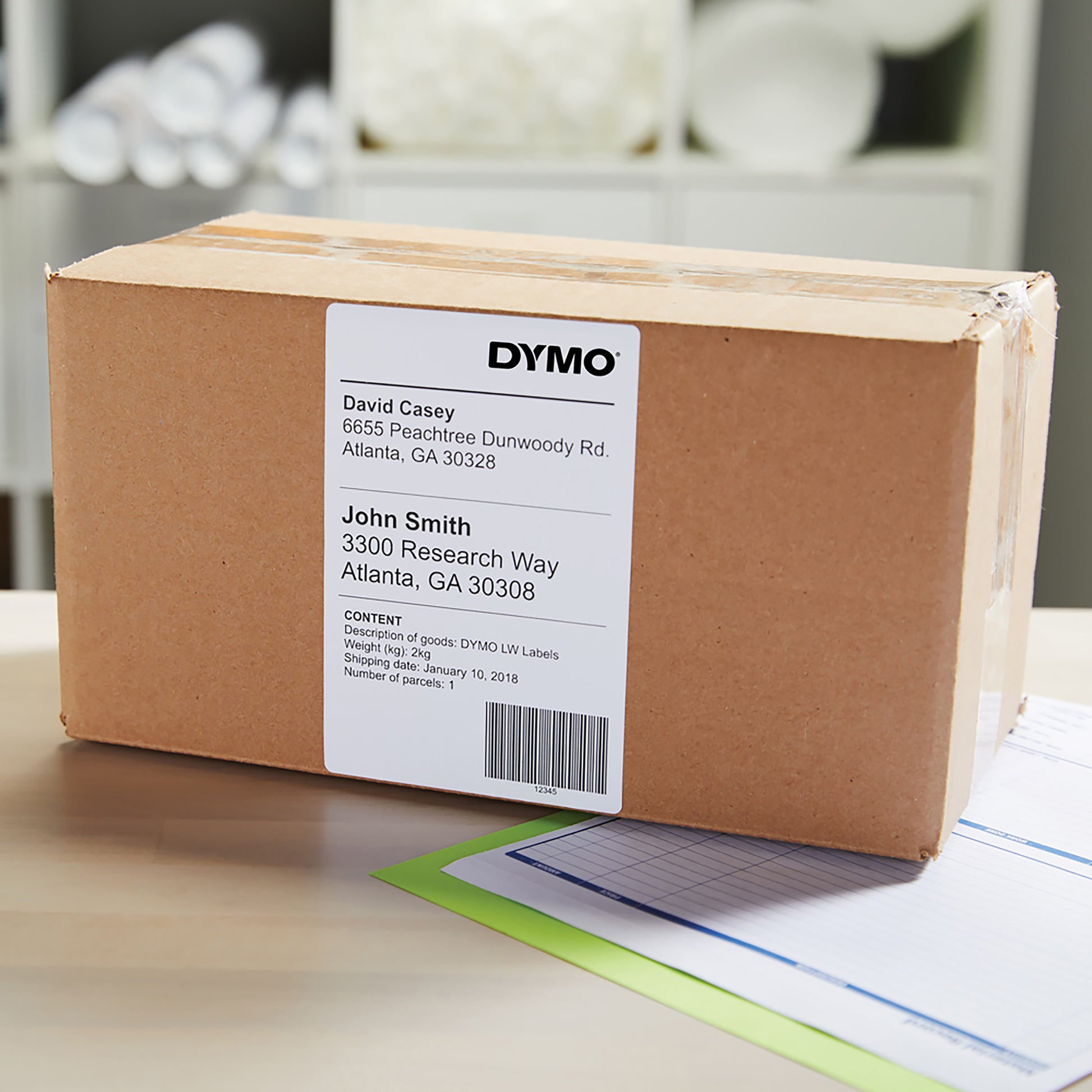 DYMO 2238107 – Etiketten (Rolle) 104 × 159 mm – permanent haftend – 220 Etiketten/Rolle, 6 Rollen/Pack