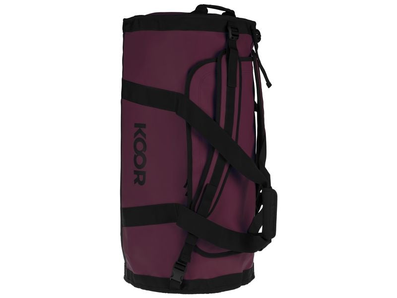 KOOR Sporttasche Sooma – 70 l, aus rPET, dunkelrot, 38,5 × 38,5 × 73 cm
