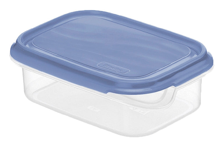 Rotho RONDO – Vorratsdose 500 ml, 12 × 16 × 5,3 cm, Kunststoff, transparent/blau