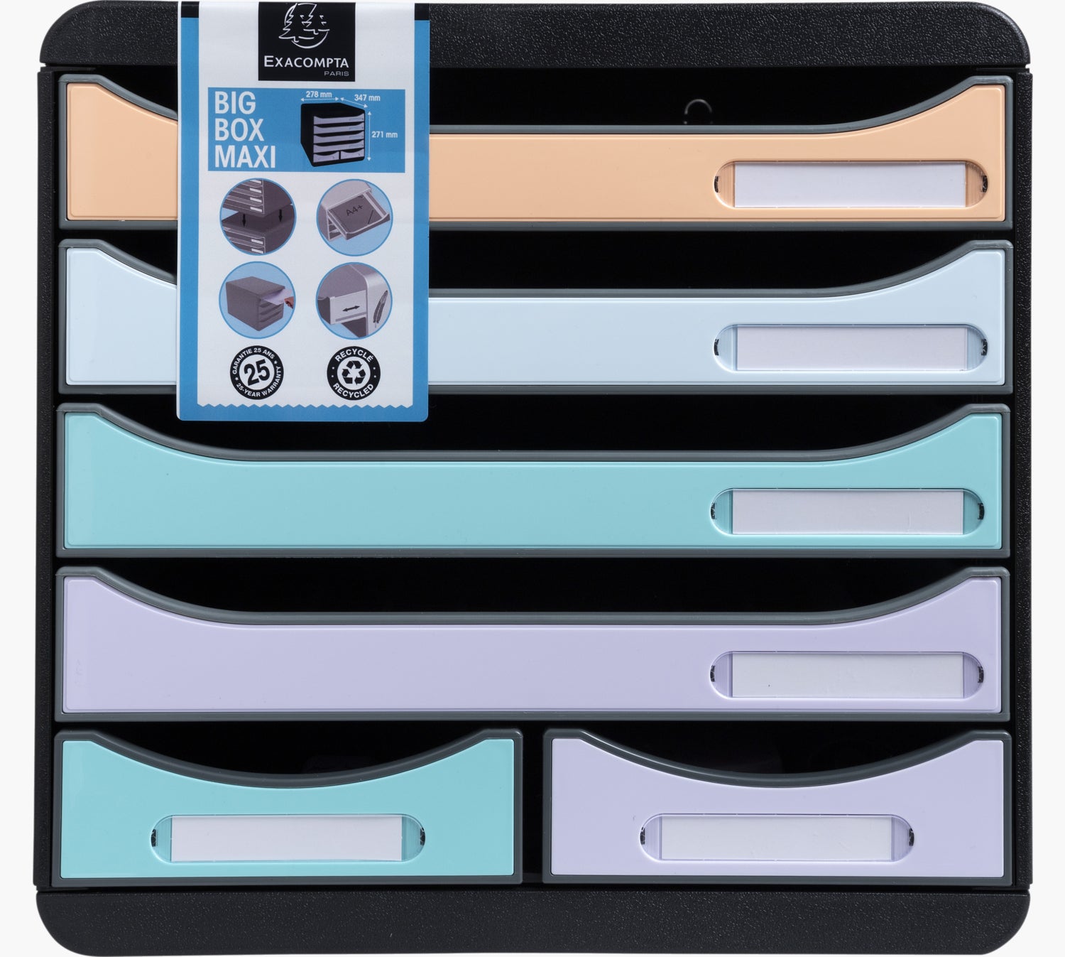 Exacompta Schubladenelement – für Format A4+ – 347 × 271 × 278 mm