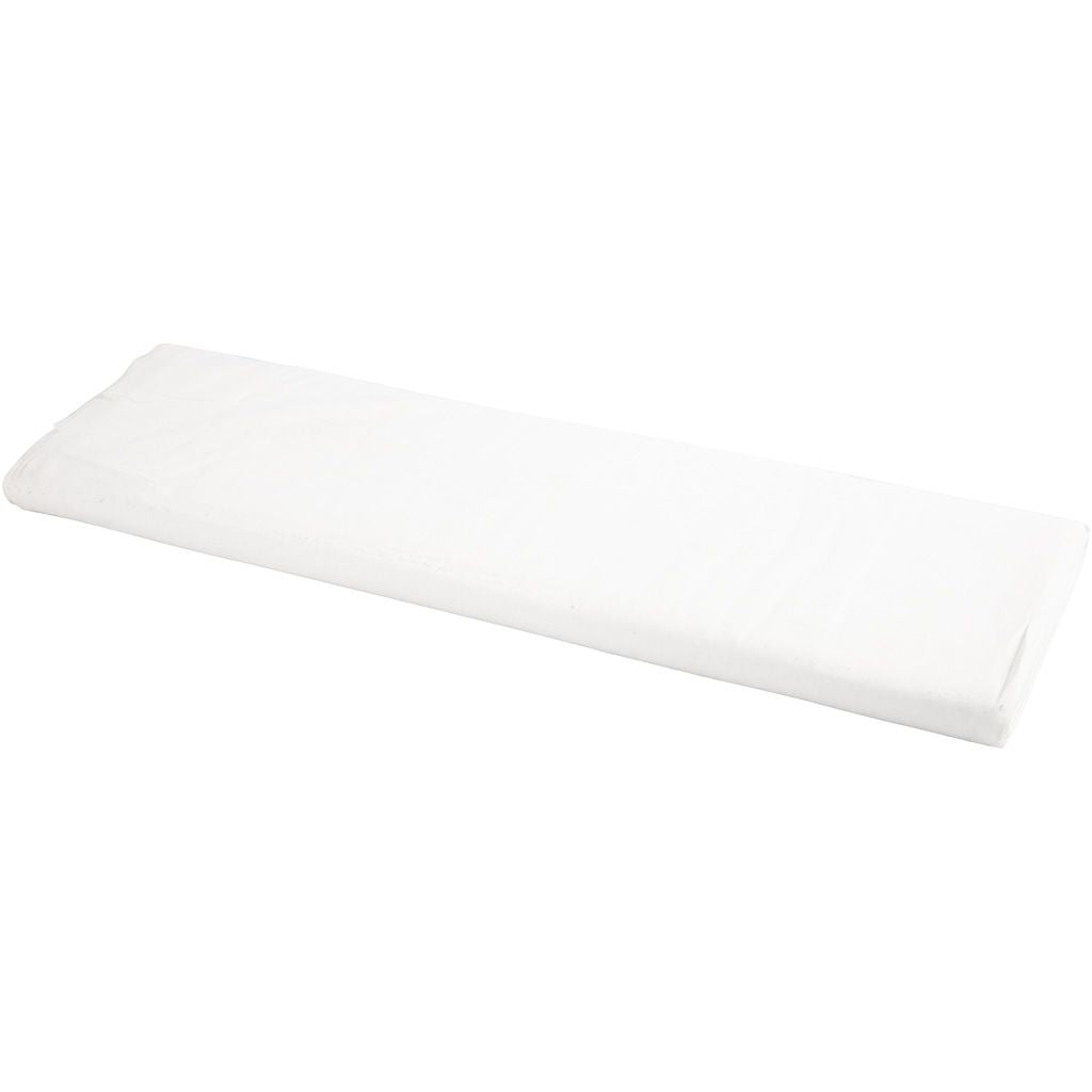 Creativ Company Dekostoff, Baumwolle, Weiss, 145 cm × 10 m, STANDARD 100 by OEKO-TEX, 44080