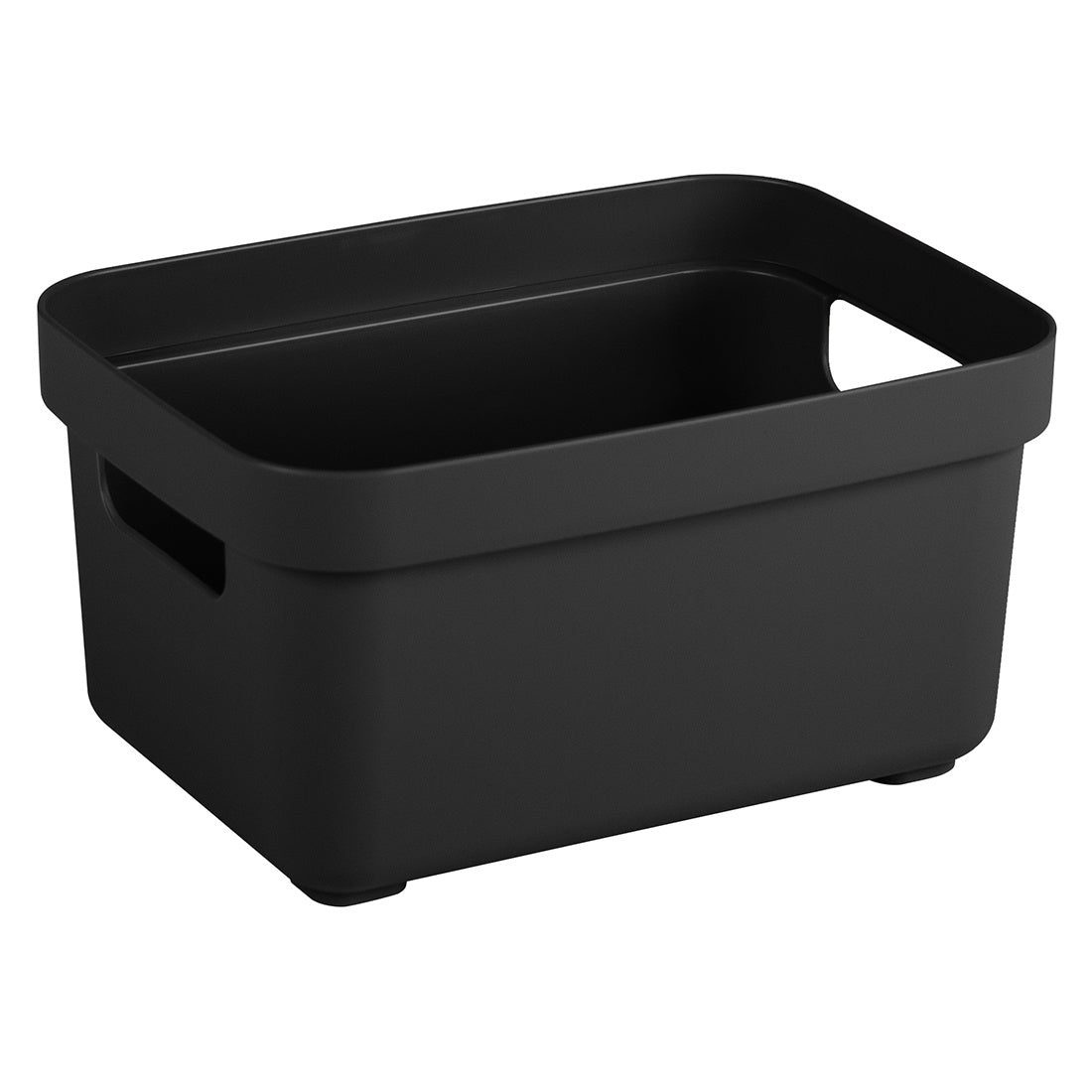 Sigma home Aufbewahrungsbox 2,5 l (ohne Deckel) – Kunststoff – Schwarz – 177 × 128 × 93 mm