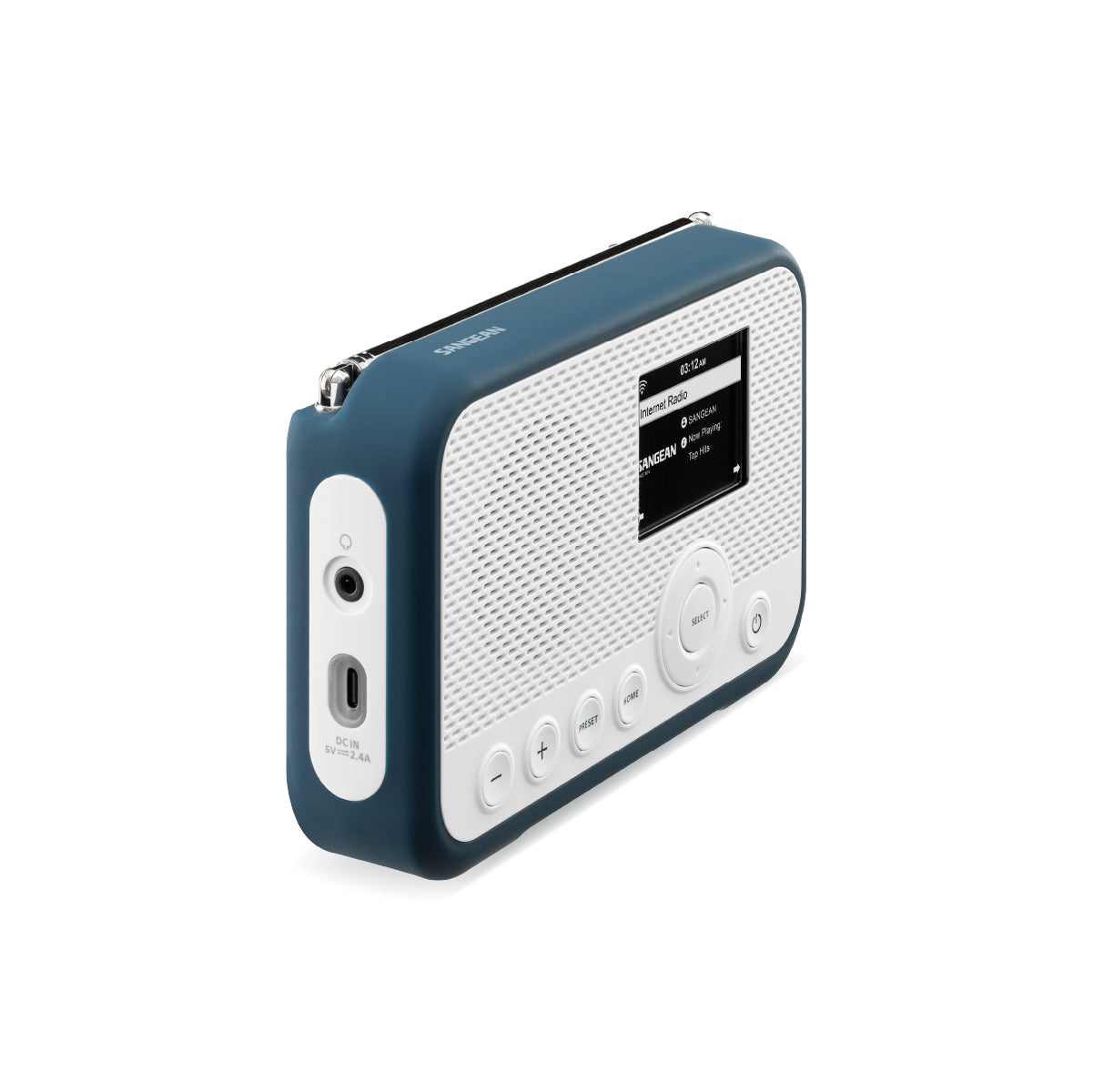 Sangean WFR-39 – Internetradio, DAB+/UKW, WLAN – Blau/Weiss
