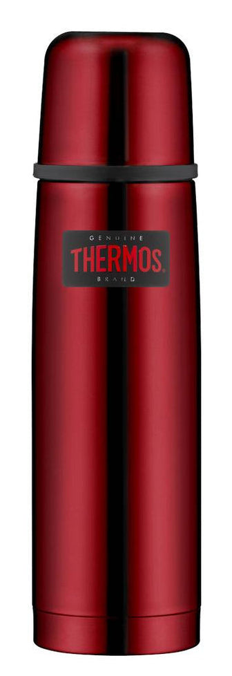 Thermos Light & Compact Isolierflasche 500 ml – doppelwandig 12 h heiss/24 h kalt, Edelstahl, Rot