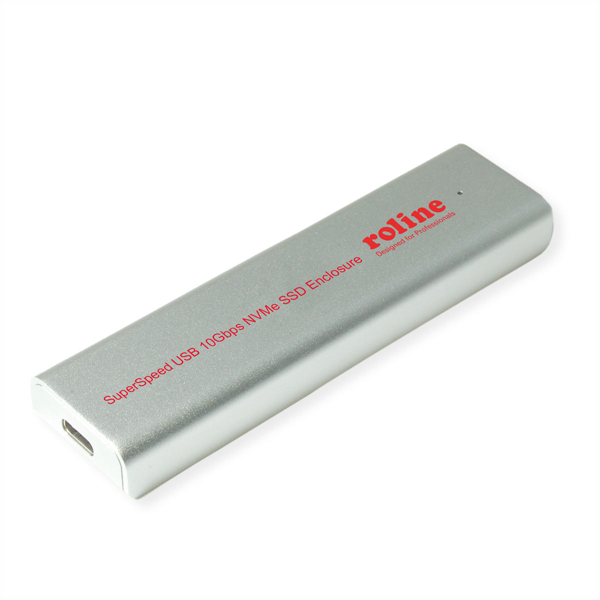 ROLINE 1-Bay Externes M.2 NVMe SSD-Gehäuse – für 2242/2260/2280 M.2 NVMe (PCIe)