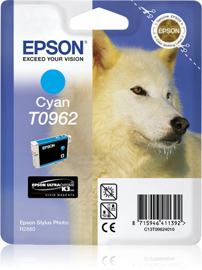 Epson Tintenpatrone T0962, cyan, 1'505 Seiten – für Inkjetdrucker/Multifunktionsgeräte