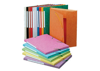 Exacompta Gummibandmappe A4 – 3 Klappen, Gummiband, Karton, Grün, 25 Stk.