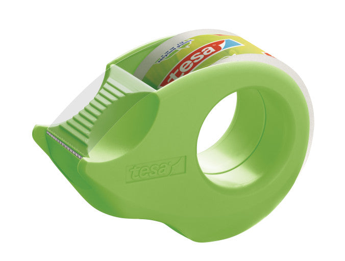 tesa Handabroller – für Rollenbreite bis 19 mm, für Bandlänge bis 10 m, Metallmesser, inkl. 2 Rollen