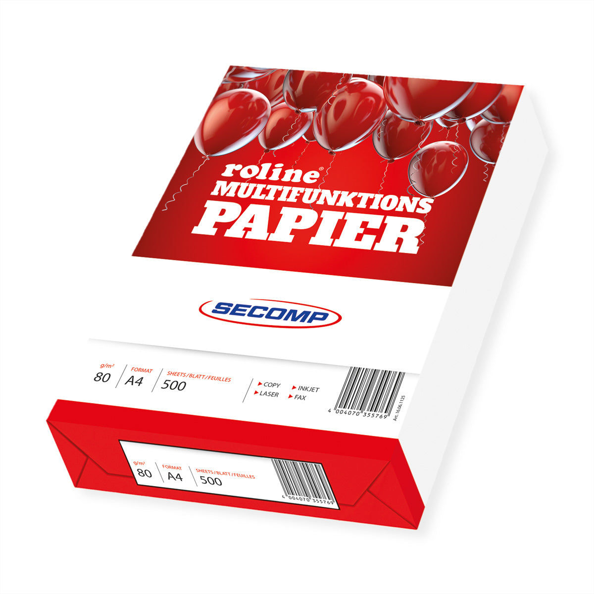 ROLINE Kopierpapier Weiss – A4, 80 g/m², 500 Blatt