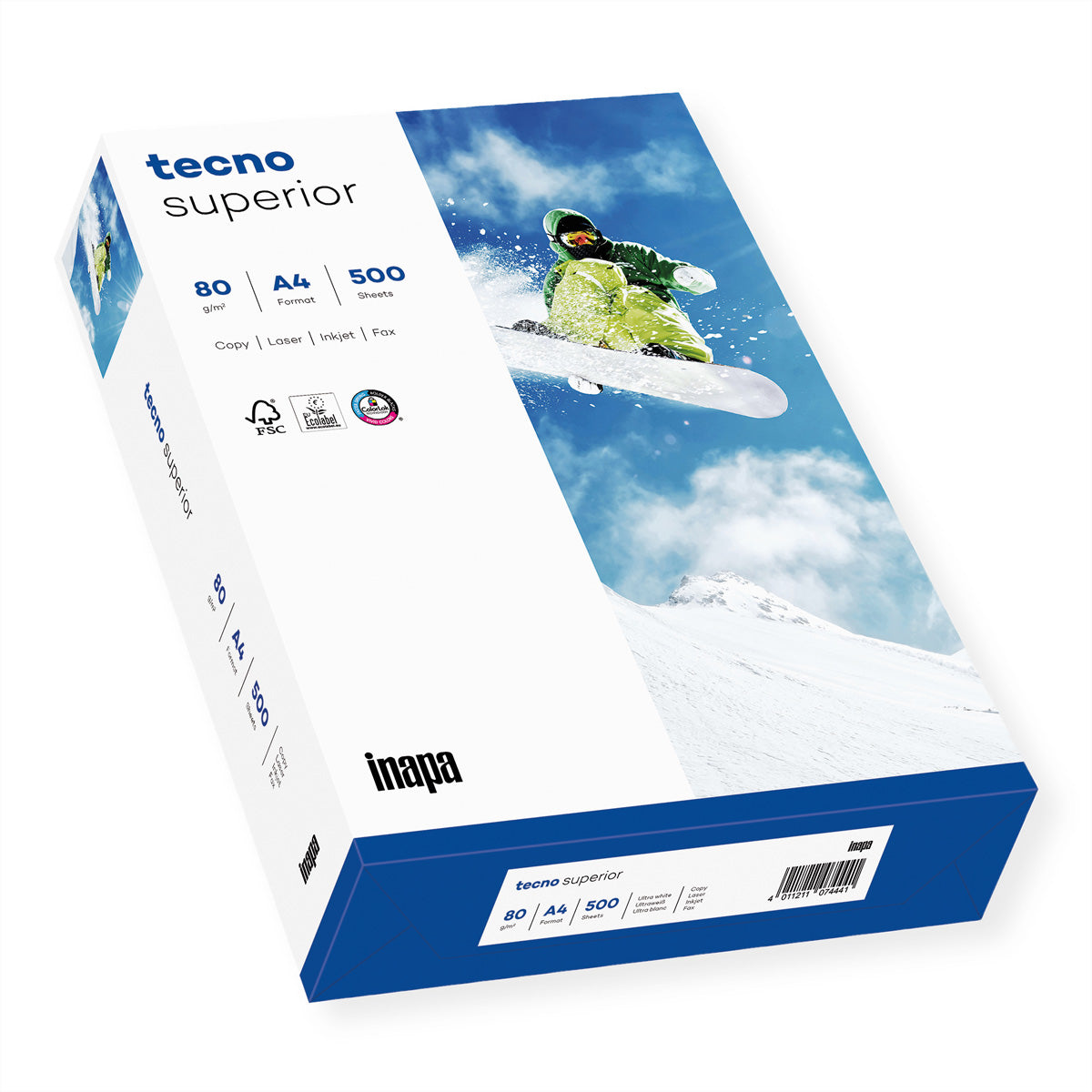 inapa-tecno INAPA tecno Superior Kopierpapier matt hochweiss – A4, 80 g/m², 100000 Blatt