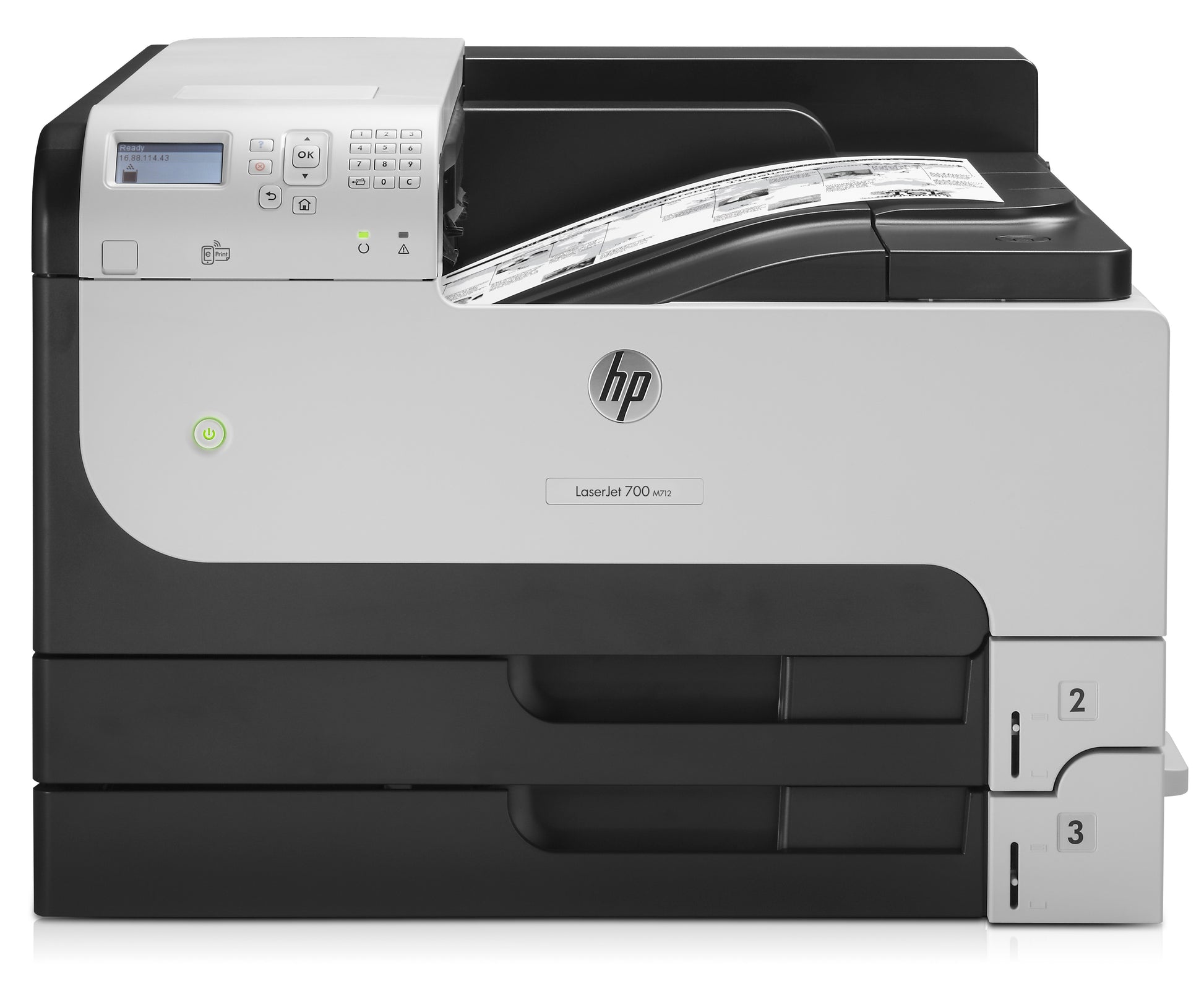 HP LaserJet Enterprise 700 M712dn – A3, S/W, Duplex, 41 S./Min., 1200 × 1200 dpi, LAN/USB, Papier: 600 Blatt
