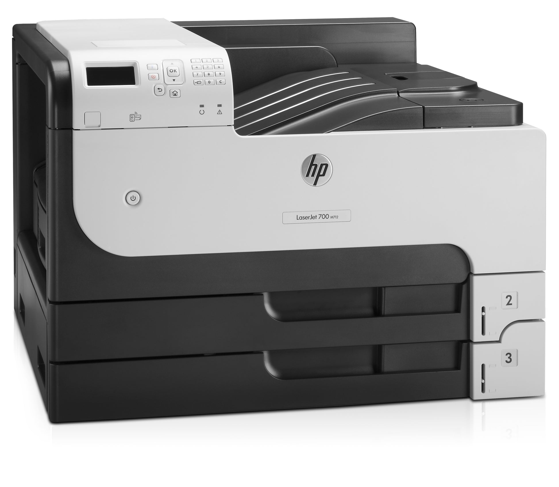 HP LaserJet Enterprise 700 M712dn – A3, S/W, Duplex, 41 S./Min., 1200 × 1200 dpi, LAN/USB, Papier: 600 Blatt
