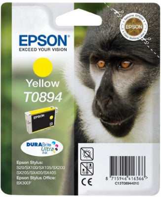 Epson T089440 Gelbe Tintenpatrone (Original) – 3,5 ml – für Epson Stylus Office BX300F, S20/21, SX100/105/115…