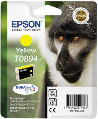 Epson T089440 Gelbe Tintenpatrone (Original) – 3,5 ml – für Epson Stylus Office BX300F, S20/21, SX100/105/115…