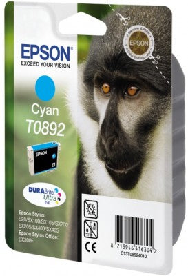 Epson T0892 Cyan Tintenpatrone (Original) – für Epson Stylus S20/S21, SX100/SX105/SX115 …